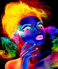 Colorful Neon Girl paint by numbers