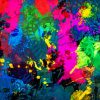 Colorful Splatter painting by numbers