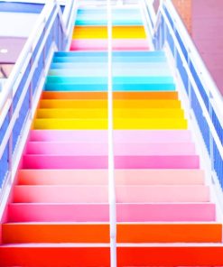 Colorful Stairs paint by numbers