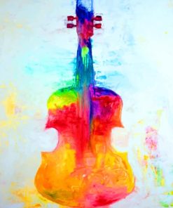 Colorful Violin Art paint by numbers