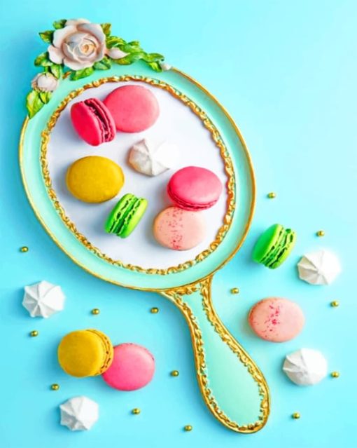 Colorful Macarons paint by numbers