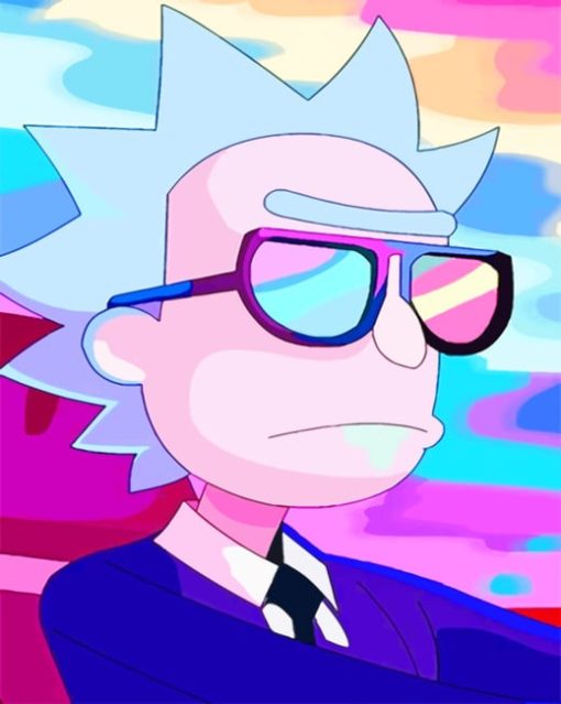 Cool Rick Sanchez paint by numbers