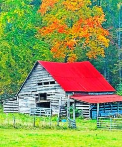 Countryside House paint by numbers