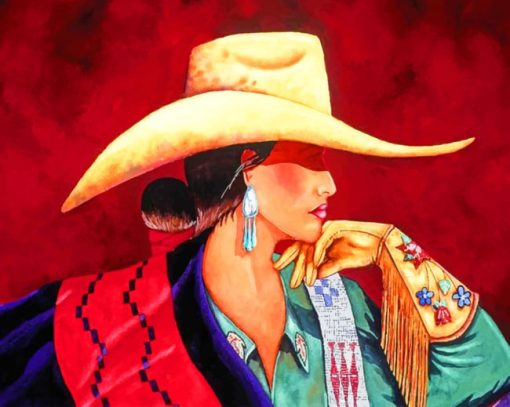 Cowgirl paint by numbers