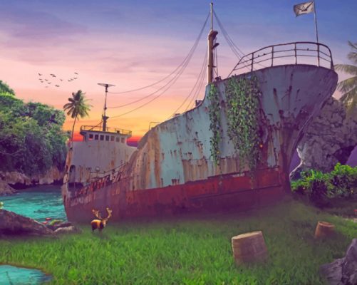 Dead-Ship painting by numbers