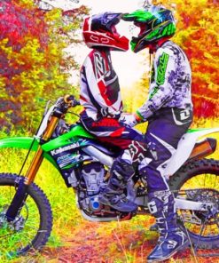 Dirt Bike Couple paint by numbers