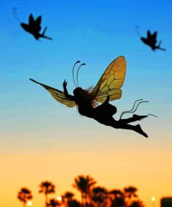 Fairy Silhouette paint by numbers