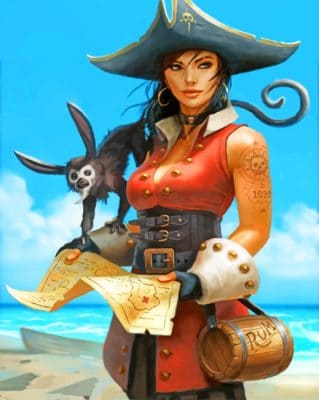 Female Pirate paint by numbers