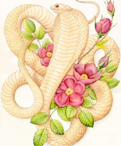 Floral Cobra paint by numbers