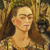 Frida Khalo With A Monkey paint by numbers