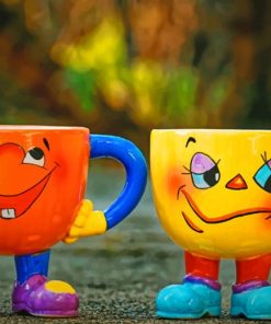 Two Funny Mugs paint by numbers