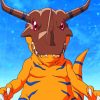 Greymon Digimon paint by numbers