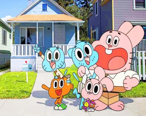 Gumball's Family paint by numbers