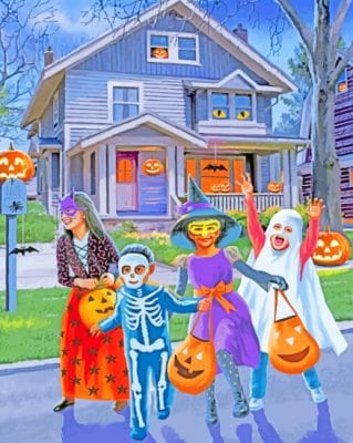 Halloween kids paint by numbers