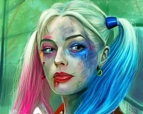 Harley Quinn painting by numbers