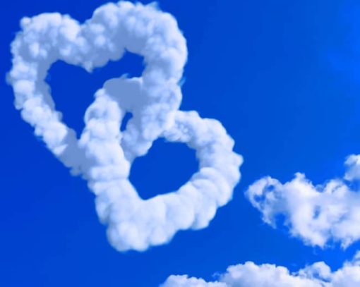 Heart Shaped Clouds painting by numbers