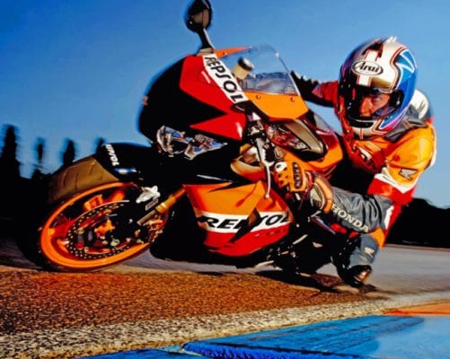 Honda Motor Cycle painting by numbers