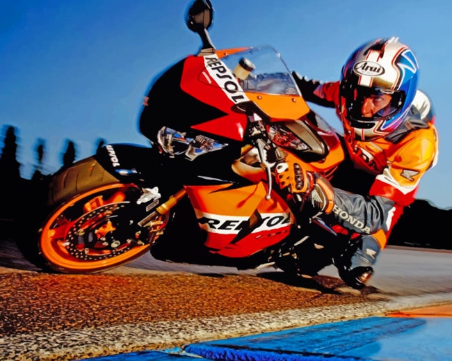 Honda Motor Cycle painting by numbers