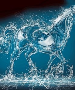 Horse In Water Drops painting by numbers