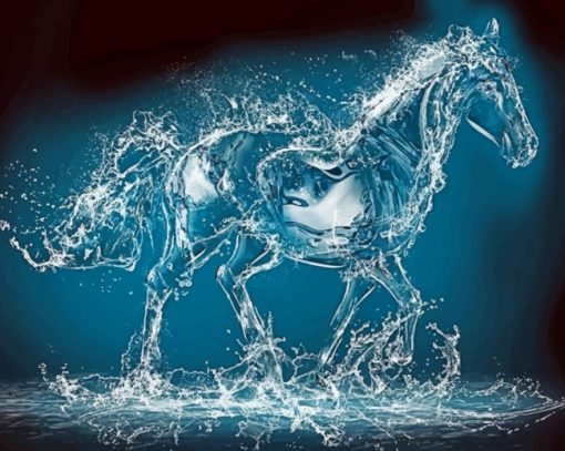 Horse In Water Drops painting by numbers