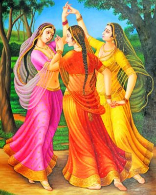 Indian Ladies paint by numbers