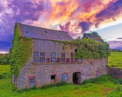 Ballymagorry's Ruins In Ireland paint by numbers