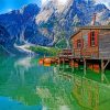 Lago Di Braies Italian Lake paint by numbers