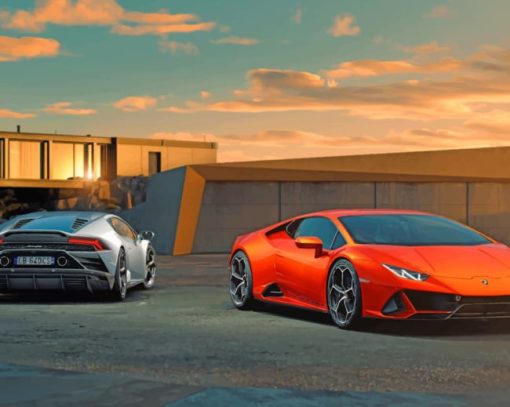 Lamborghini Huracan EVO Parked paint by numbers