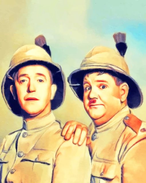 Laurel And Hardy paint by numbers