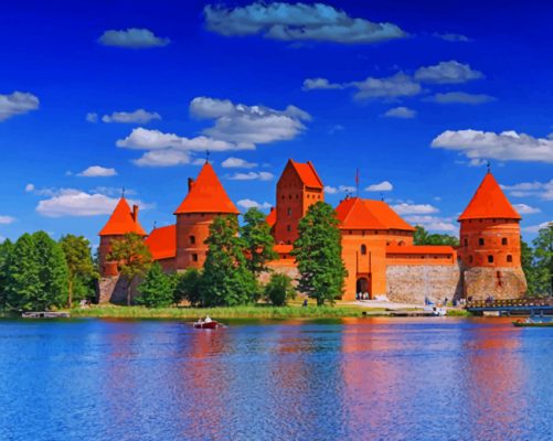 Galve Lake And Trakai Castles paint by numbers