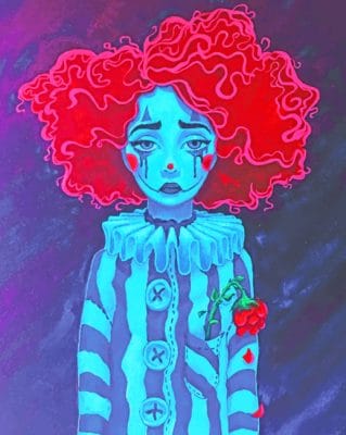 Little Clown Girl paint by numbers