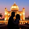 Lovers Silhouette In Safdarjung Tomb paint by numbers