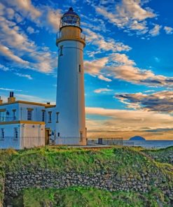 Light House And Cloudy Sky paint by numbers