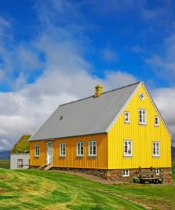 Icelandic Yellow House paint by numbers