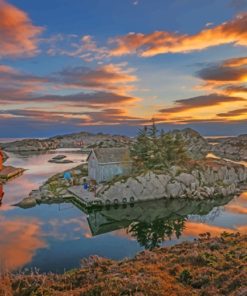 Charming Norwegian Seascape paint by numbers