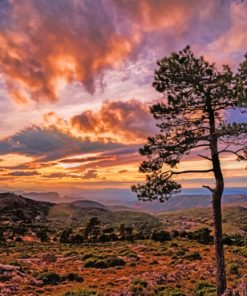 Spanish Mountains At Evening paint by numbers