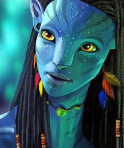 Avatar Female Character paint by numbers