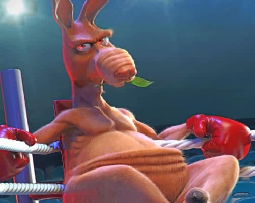 Kangaroo Boxer paint by numbers