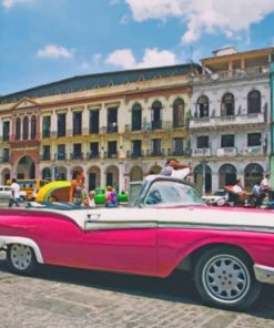 Vintage Convertible Cadillac paint by numbers