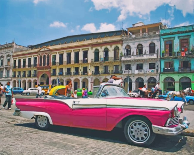 Vintage Convertible Cadillac paint by numbers