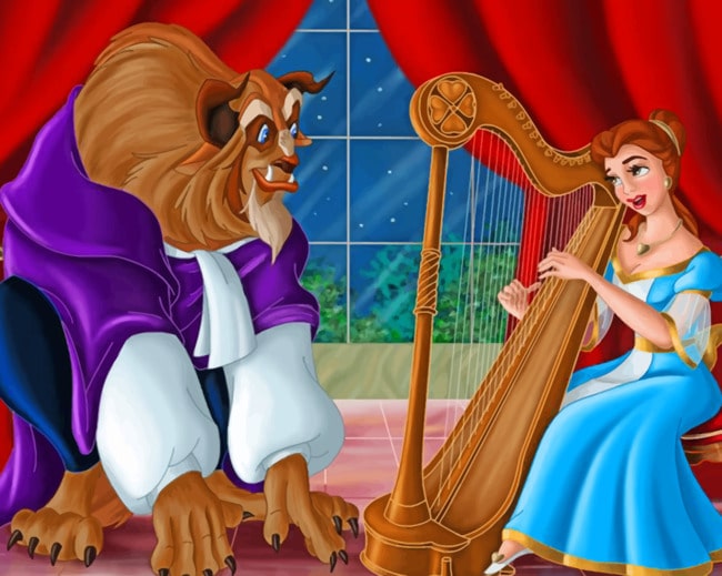 The Beast And The Beauty paint by numbers