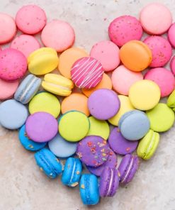 Macarons Heart paint by numbers