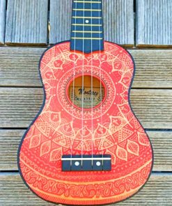 Mandala Guitar paint by numbers