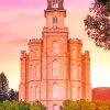 Manti Temple Utah paint by numbers