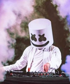 Marshmello Mask painting by numbers