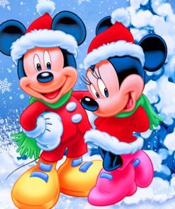 Mickey Mouse Christmas paint by numbers