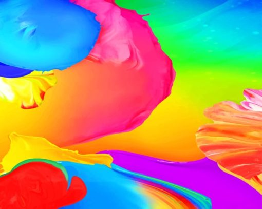 Mixed Rainbow Colors paint by numbers