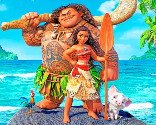 Moana Disney paint by numbers