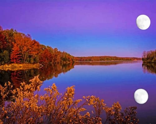Moonlight Reflection paint by numbers