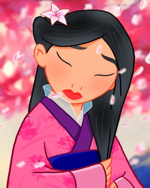 Mulan Princess paint by numbers